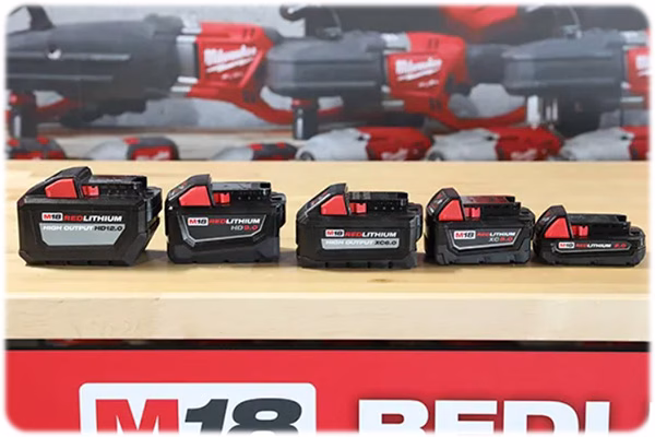 دستهبندی باتریهای سری M18 میلواکی بر اساس ظرفیت و توان خروجی